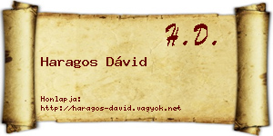 Haragos Dávid névjegykártya